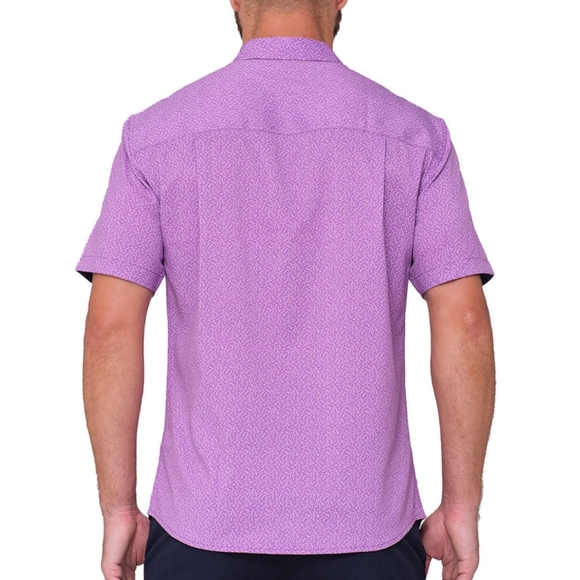 SOLD - Nick Graham Performance Stretch Sport Short Sleeve Woven Shirt - Picture 6 of 8